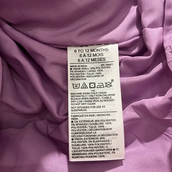 NWT Janie and Jack x Disney RAPUNZEL Purple Princess Dress Size 6-12 Months - Picture 8 of 16